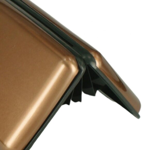 Brown - Metal Wallet Credit Card Holder, Women Men Aluminum RFID, Hard Case - Picture 4 of 5